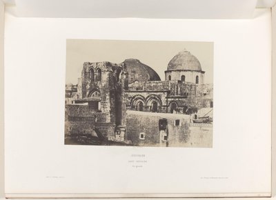 Utsikt over Den hellige gravs kirke i Jerusalem Jerusalem. Den hellige grav. Vue generale (tittel på objekt) av Auguste Salzmann