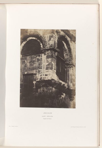 Kapel van de Heilig Grafkerk, Jeruzalem Jerusalem. Den hellige grav. Golgata kapell (tittel på objekt) av Auguste Salzmann