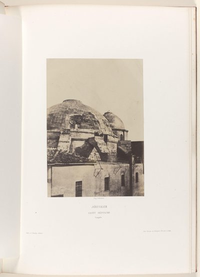 Kuppelen til Den hellige gravs kirke i Jerusalem Jerusalem. Den hellige grav. Coupole (tittel på objekt) av Auguste Salzmann