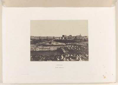 Mamilla-bassenget utenfor Jerusalems gamle bymur Jerusalem. Birket-Mamillah (tittel på objekt) av Auguste Salzmann