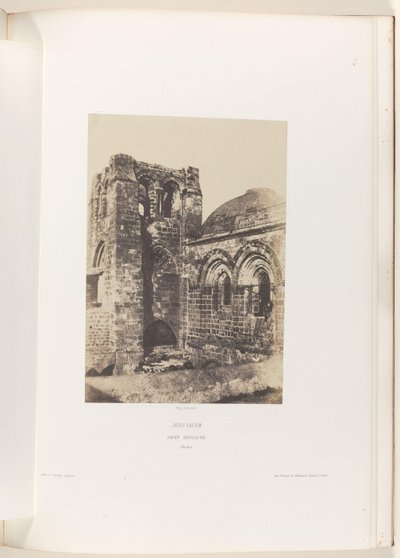 Tårnet til Den hellige gravs kirke i Jerusalem Jerusalem. Den hellige grav. Clocher (tittel på objekt) av Auguste Salzmann