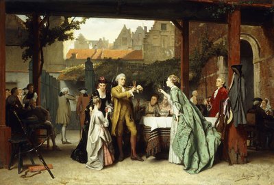 Toasting the Winner, 1870 av Auguste Serrure