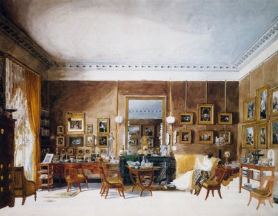 Stue til hertuginne av Berry på Tuileries, akvarell av Garnerey Auguste (1785-1824), Frankrike av Auguste Simon Garneray