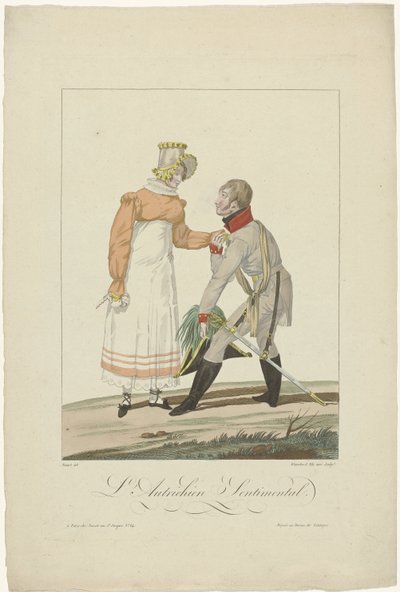 De allierte i Paris i 1815: The Austrian Sentimental av Auguste Thomas Marie Blanchard