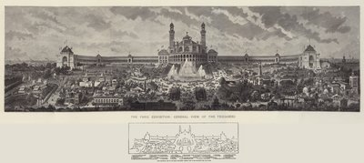 Paris-utstillingen, generell utsikt over Trocadero av Auguste Victor Deroy