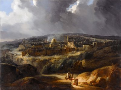 Jerusalem sett fra Josafatfjellet av Auguste de Forbin