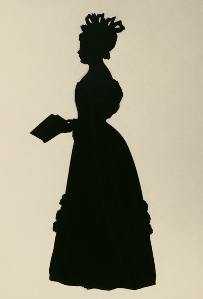Silhuett av Susan Edmonstone Ferrier, kalt Susan Ferrier (1782-1854), skotsk forfatter, ca 1830, av Augustin Edouart (1789-1861) av Augustin Amant Constant Fidele Edouart