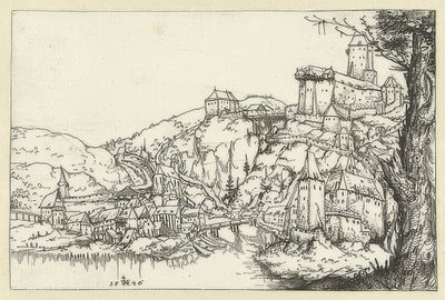 Utsikt over Passau. 1546 av Augustin Hirschvogel