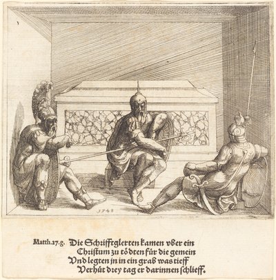 Kristus i graven, 1548. av Augustin Hirschvogel