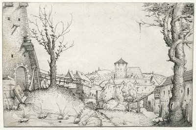 Gårdsplassen til et slott, 1546. av Augustin Hirschvogel