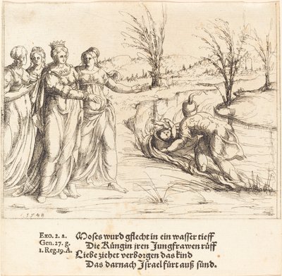 Funnet av Moses av Augustin Hirschvogel