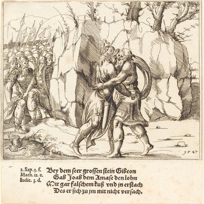 Joab forråder Abner, 1547. av Augustin Hirschvogel