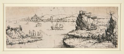 Landskap med elv av Augustin Hirschvogel