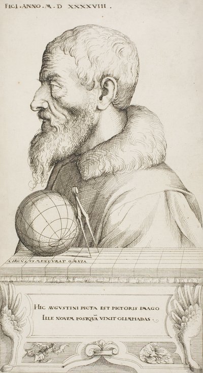 Selvportrett av Augustin Hirschvogel