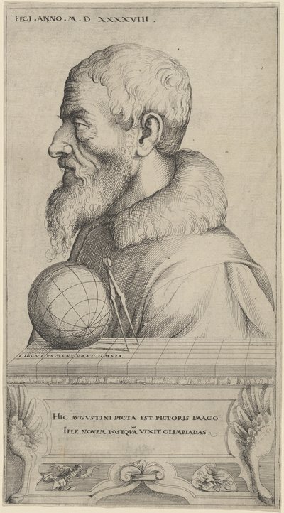 Selvportrett, 1548 av Augustin Hirschvogel