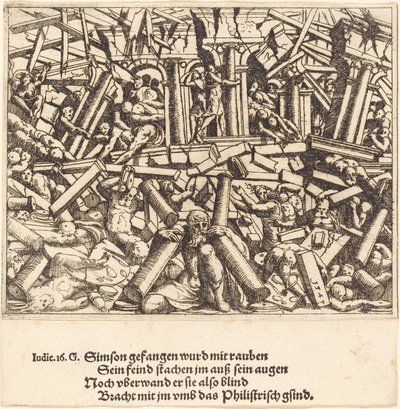 Samsons død, 1547. av Augustin Hirschvogel