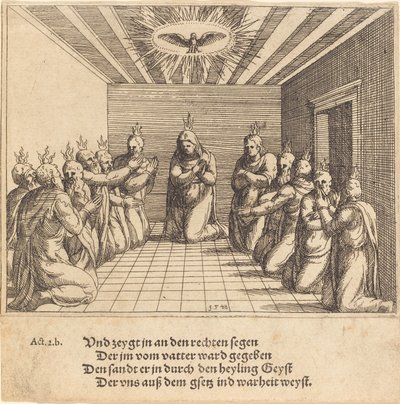 Den hellige ånds nedstigning, 1548. av Augustin Hirschvogel
