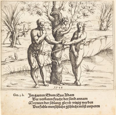 Menneskets fall, 1548. av Augustin Hirschvogel
