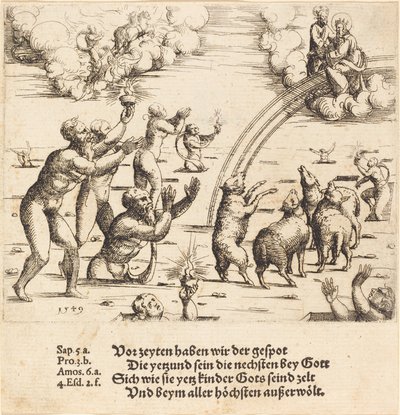 Den siste dommen, 1549. av Augustin Hirschvogel