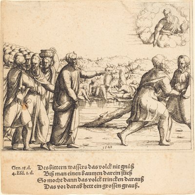 Herren søter Marah-vannet, 1548. av Augustin Hirschvogel