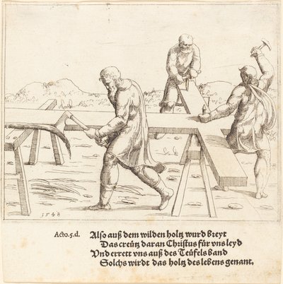 Korsets forberedelse, 1548. av Augustin Hirschvogel