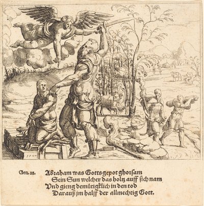 The Sacrifice of Isaac, 1547. av Augustin Hirschvogel