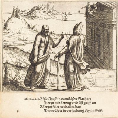 Kristi fristelse av Augustin Hirschvogel