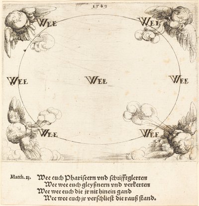 Ve er uttalt over begjærlighet, 1549. av Augustin Hirschvogel