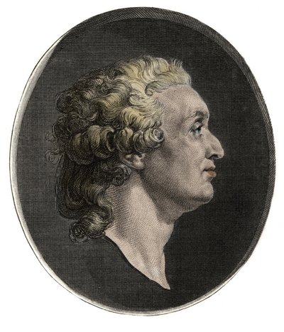 Portrett av Marie Jean Antoine Nicolas de Cartat, Marquis de Condorcet (1743 - 1794) etter Augustin Saint-Aubin - 1736-1807 - av Augustin de (after) Saint Aubin