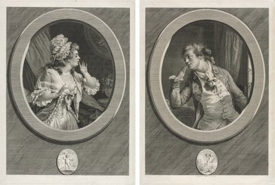 Vær i det minste diskret, så kan De regne med meg (par) av Augustin de Saint-Aubin