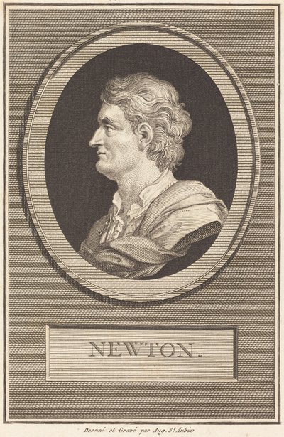 Isaac Newton av Augustin de Saint-Aubin