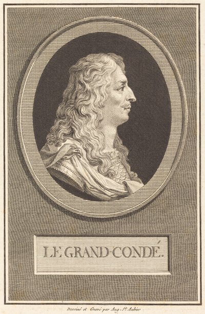 Den store Condé av Augustin de Saint-Aubin