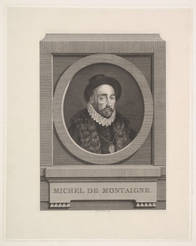 Portrett av Michel de Montaigne av Augustin de Saint-Aubin