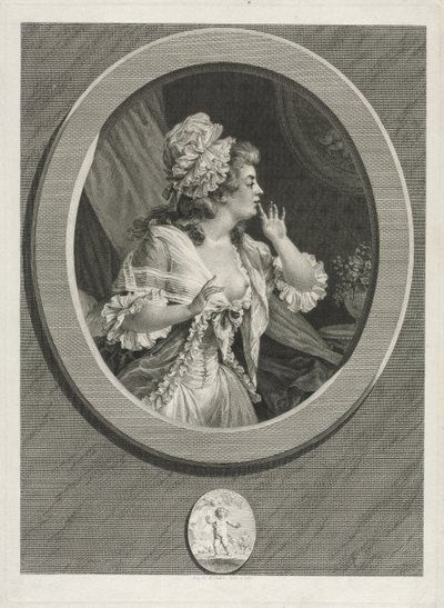 Vær i det minste diskret og du kan stole på meg-paret, 1789. av Augustin de Saint Aubin