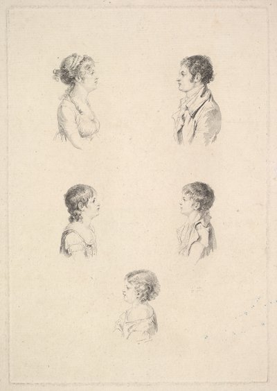 Renouard-familien Renouard-familien, 1801. av Augustin de Saint Aubin