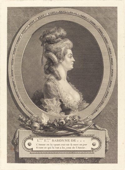 Louise Emilie Baronesse av *** av Augustin de Saint Aubin
