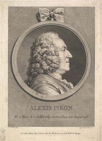Portrett av Alexis Piron, 1776. av Augustin de Saint Aubin