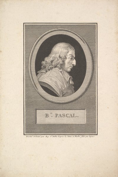Portrett av Blaise Pascal, 1802. av Augustin de Saint Aubin