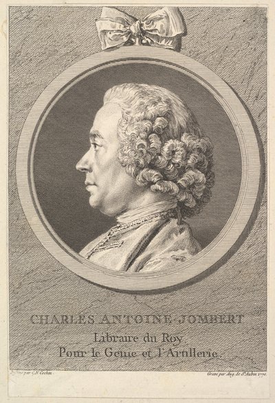 Portrett av Charles-Antoine Jombert, 1770. av Augustin de Saint Aubin