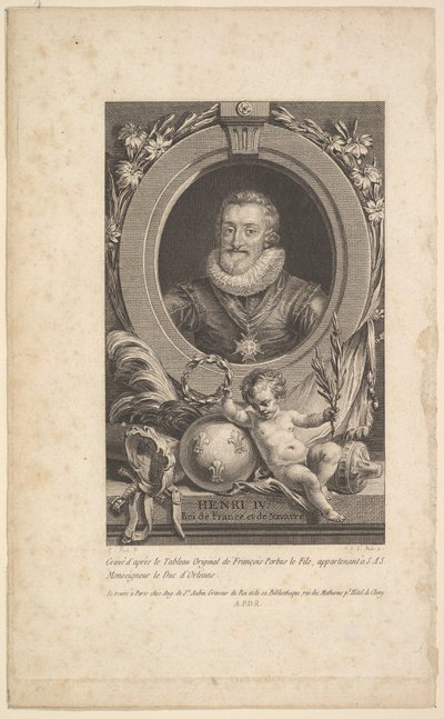 Portrett av Henri IV, 1777. av Augustin de Saint Aubin