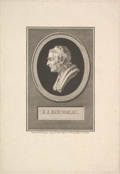 Portrett av J. J. Rousseau, 1801. av Augustin de Saint Aubin