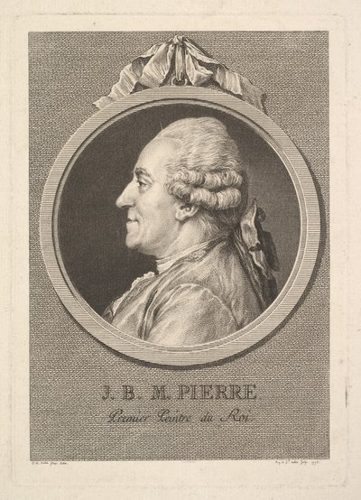 Portrett av Jean-Baptiste-Marie Pierre, 1775. av Augustin de Saint Aubin