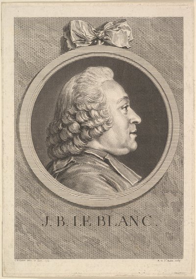 Portrett av Jean-Baptiste Le Blanc, 1750. av Augustin de Saint Aubin