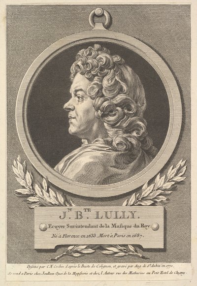 Portrett av Jean-Baptiste Lully, 1770. av Augustin de Saint Aubin