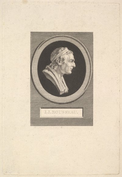 Portrett av Jean-Jacques Rousseau, 1801. av Augustin de Saint Aubin