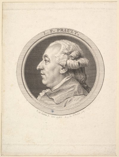 Portrett av L. F. Prault, 1787. av Augustin de Saint Aubin