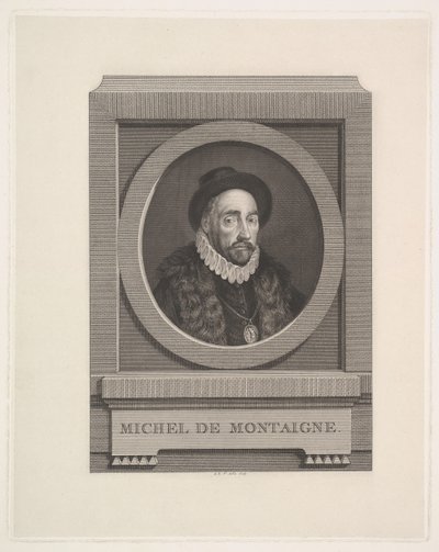 Portrett av Michel de Montaigne 1533-1592, 1774. av Augustin de Saint Aubin