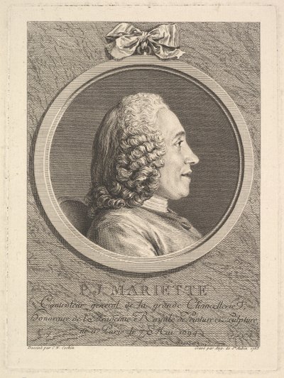 Portrett av Pierre-Jean Mariette, 1765. av Augustin de Saint Aubin