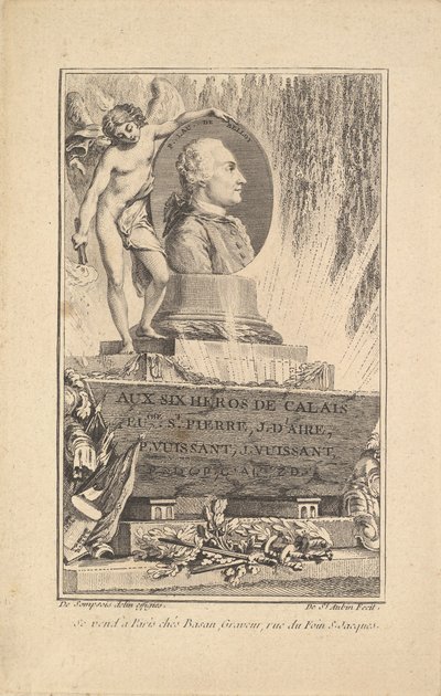 Portrett av Pierre Laurent de Belloy, ca. 1765. av Augustin de Saint Aubin