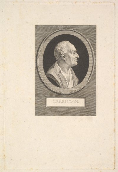 Portrett av Prosper Jolyot de Crébillon, ca. 1802. av Augustin de Saint Aubin